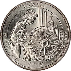 image for: 2019-W Lowell NP 25c PCGS MS65 (Early Find)