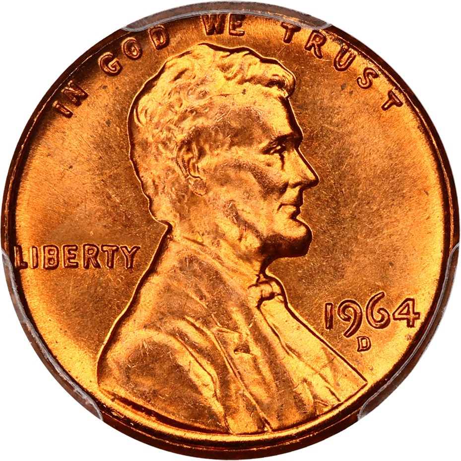 image for: 1964-D 1c PCGS MS66 RD
