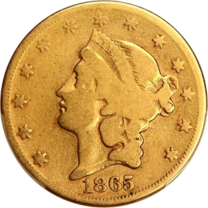 image for: 1865 $20 PCGS Good-06