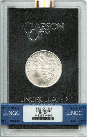 image for: 1882-CC $1 NGC/GSA MS65 GSA Hoard