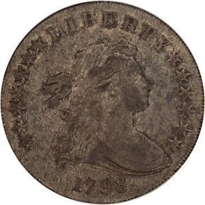 image for: 1798 Large Eagle $1 PCGS VF30 (Knob 9, 10 Arrows)