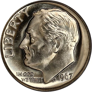 image for: 1967 10c PCGS MS68 (Special Mint Set)
