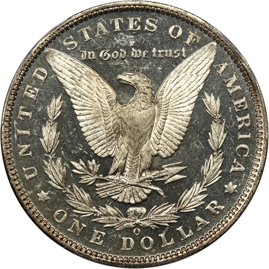 image for: 1891-O $1 PCGS/CAC MS64+ DMPL ex: D.L. Hansen