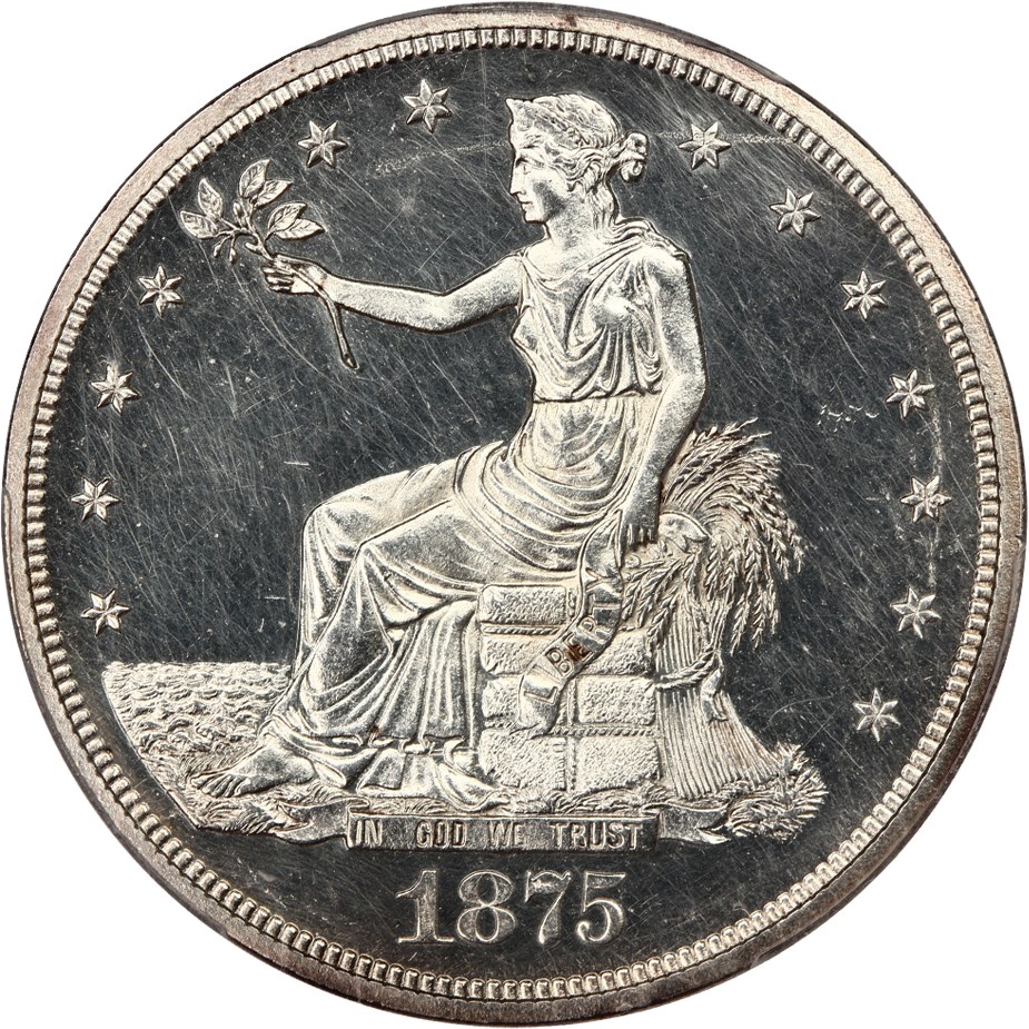 image for: 1875 Trade$ PCGS Proof 62 CAM ex: D.L. Hansen