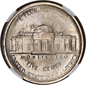 image for: Mint Error: 1984-P 5c NGC MS63 (Partial Collar with Obverse Brockage)