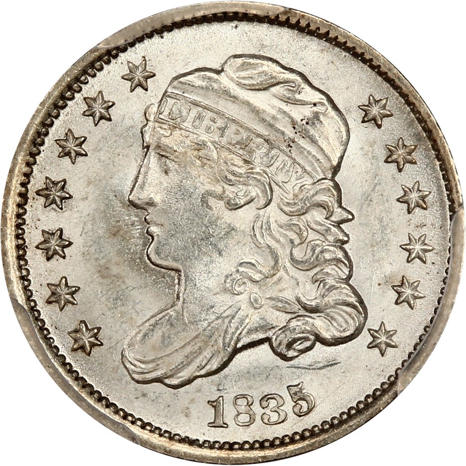 image for: 1835 H10c PCGS MS65 (Small Date, Small 5C) ex: D.L. Hansen
