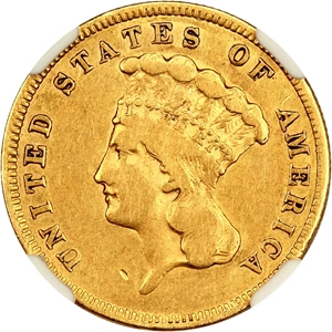 image for: 1860 $3 NGC VF35