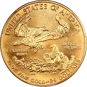 image for: 1992 Gold Eagle $25 PCGS MS67