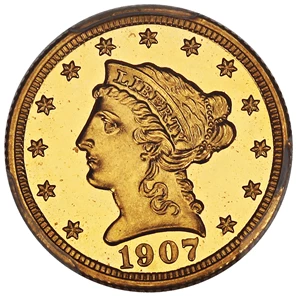 image for: 1907 2 1/2 PCGS Proof 66 CAM ex: D.L. Hansen