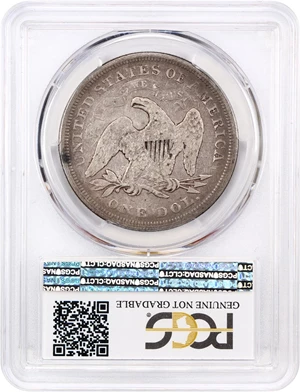 image for: 1871 $1 PCGS F Details (Graffiti)