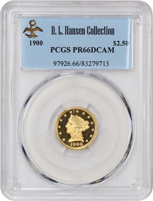 image for: 1900 2 1/2 PCGS Proof 66 DCAM ex: D.L. Hansen