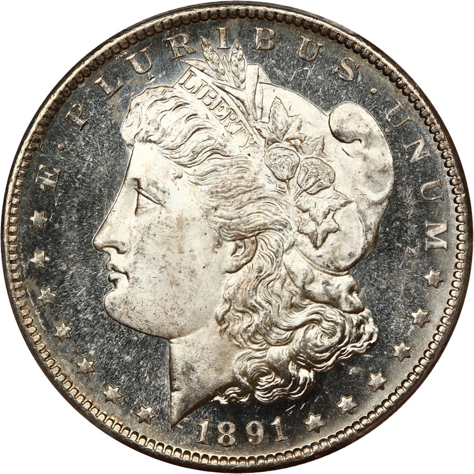 image for: 1891-S $1 PCGS MS65 DMPL ex: D.L. Hansen