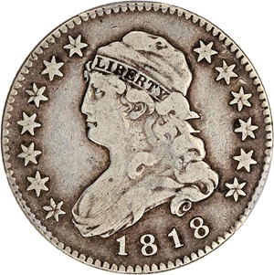 image for: 1818/5 25c PCGS/CAC F15 (Browning 1)