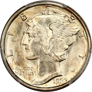 image for: 1923-S 10c PCGS MS63 FB ex: D.L. Hansen