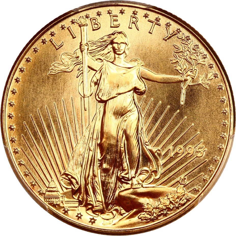 image for: 1995 Gold Eagle $25 PCGS MS69