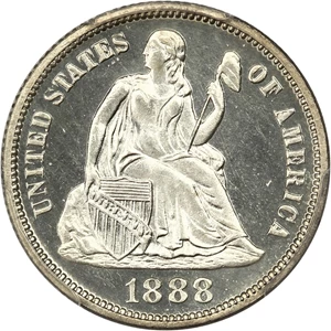 image for: 1888 10c PCGS Proof 65 CAM ex: D.L. Hansen