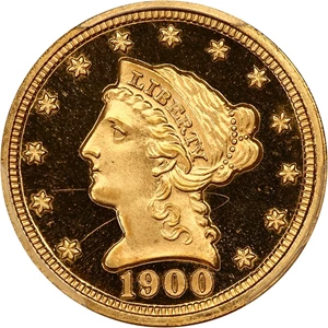 image for: 1900 2 1/2 PCGS Proof 64 DCAM ex: D.L. Hansen