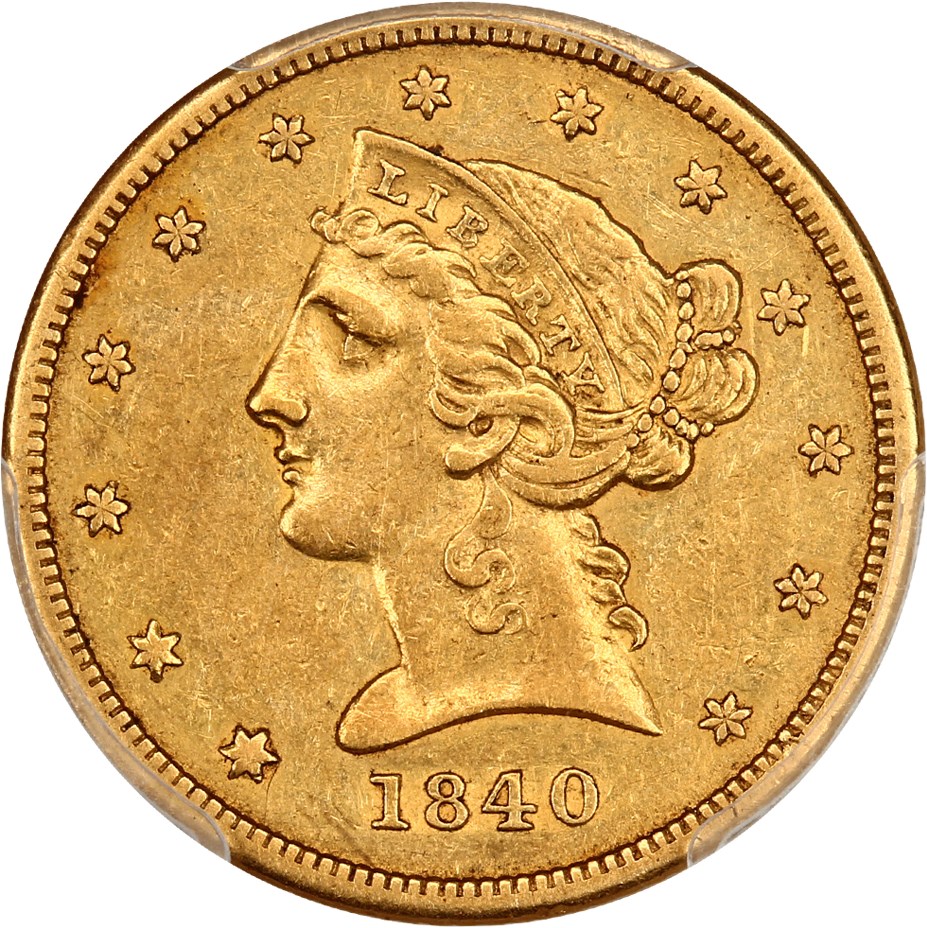 image for: 1840 $5 PCGS XF45 ex: D.L. Hansen