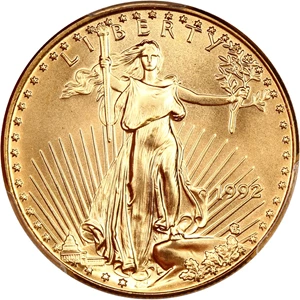 image for: 1992 Gold Eagle $25 PCGS MS69