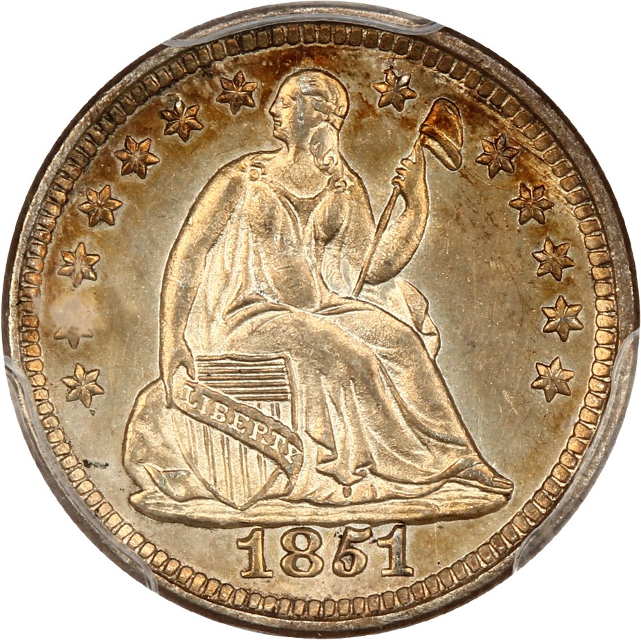 image for: 1851-O H10c PCGS MS63 ex: D.L. Hansen