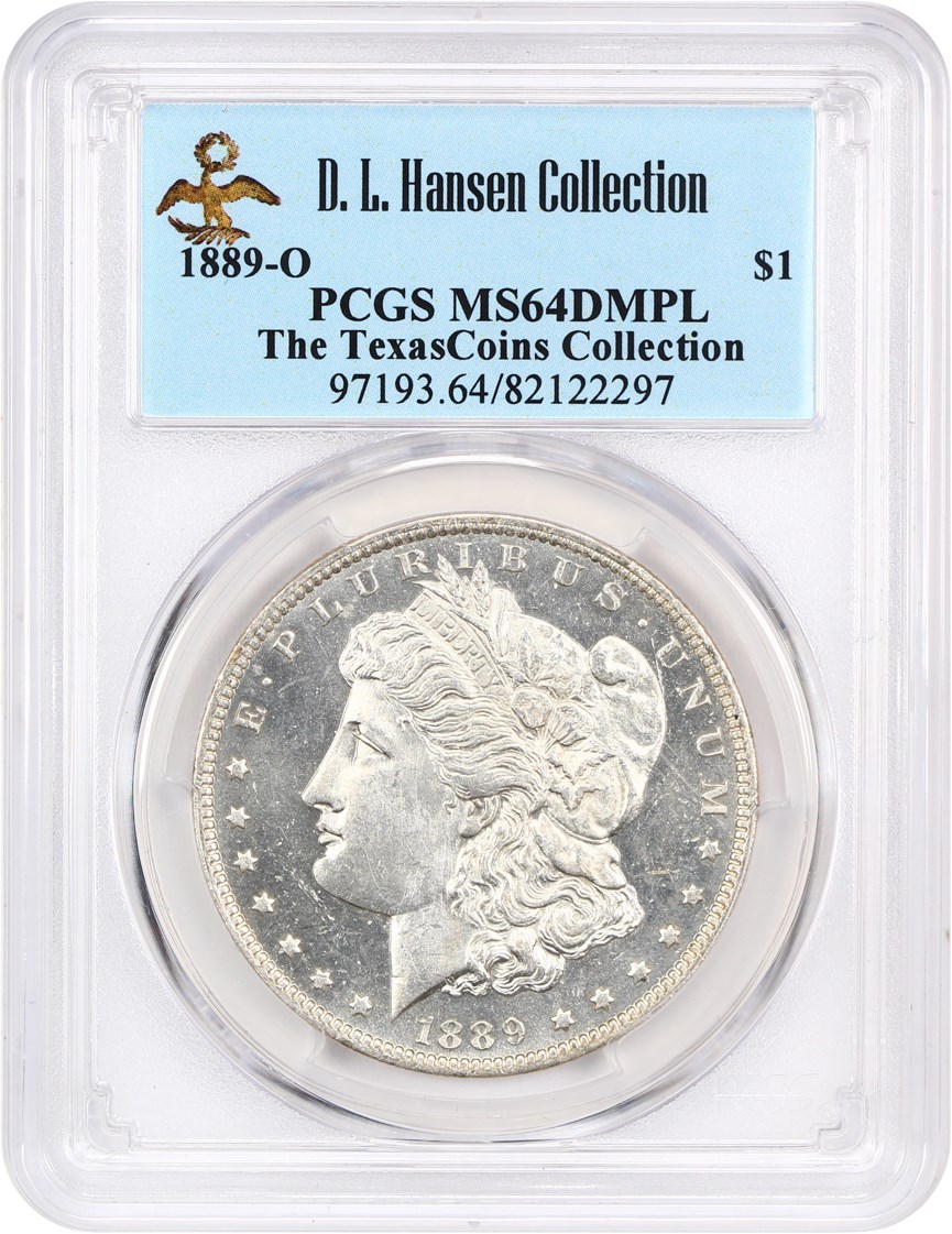 image for: 1889-O $1 PCGS MS64 DMPL ex: D.L. Hansen