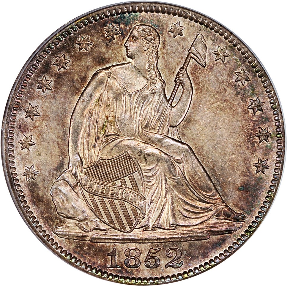 image for: 1852 50c PCGS/CAC MS65
