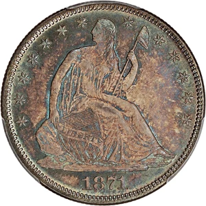image for: 1871 50c PCGS/CAC MS66+