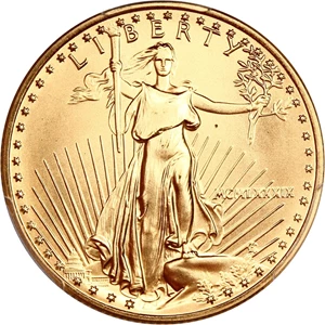 image for: 1989 Gold Eagle $25 PCGS MS69