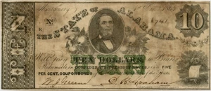 image for: Alabama, Montgomery 1864 $10 PMG Very Fine 25 (Stained, ALCR14)