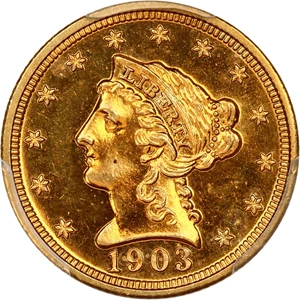 image for: 1903 2 1/2 PCGS Proof 63 ex: D.L. Hansen
