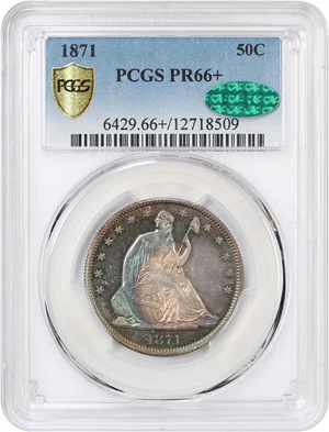 image for: 1871 50c PCGS/CAC Proof 66+