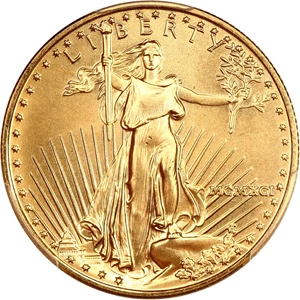 image for: 1991 Gold Eagle $25 PCGS MS68