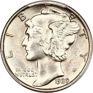 image for: 1930-S 10c PCGS MS65 FB