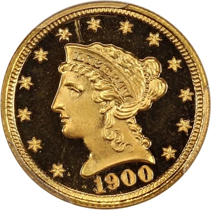 image for: 1900 2 1/2 PCGS Proof 66 DCAM ex: D.L. Hansen