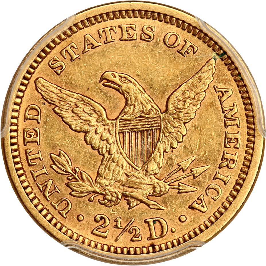 image for: 1874 $2 1/2 PCGS AU50