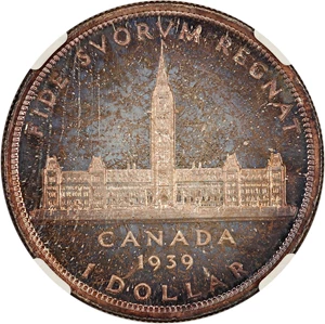 image for: Canada 1939 $1 NGC SP66+