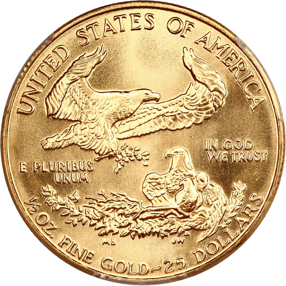 image for: 1990 Gold Eagle $25 PCGS MS69