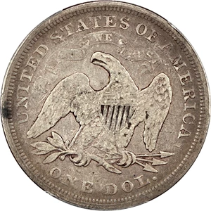image for: 1871 $1 PCGS F Details (Graffiti)