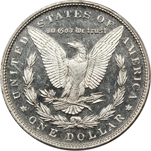 image for: 1893 $1 PCGS MS62 PL ex: D.L. Hansen