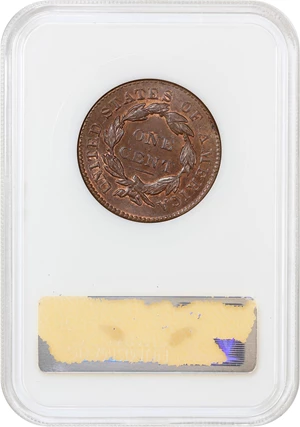 image for: 1833 1c NGC/CAC MS64 RB (OH)