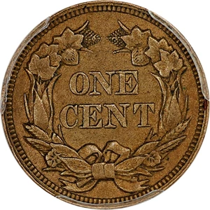 image for: 1856 Flying Eagle 1c PCGS/CAC AU55 ex: D.L. Hansen