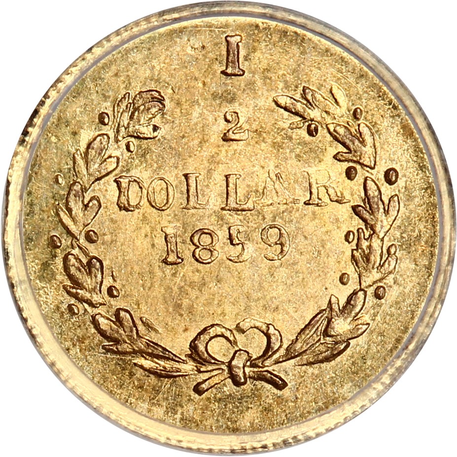 image for: 1859 Cal. Gold 50c PCGS MS64 (BG-1002)