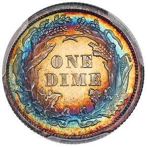 image for: 1870 10c PCGS Proof 66 ex: D.L. Hansen