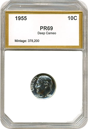 image for: 1955 10c PCI Proof 69 DCameo
