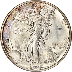 image for: 1935-S 50c PCGS MS66