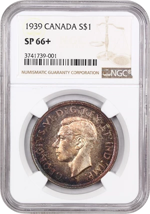 image for: Canada 1939 $1 NGC SP66+