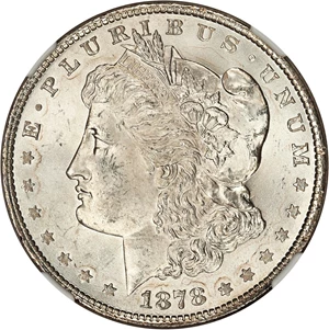 image for: 1878 8TF $1 NGC MS63 (VAM-14.1, Alligator Eye)