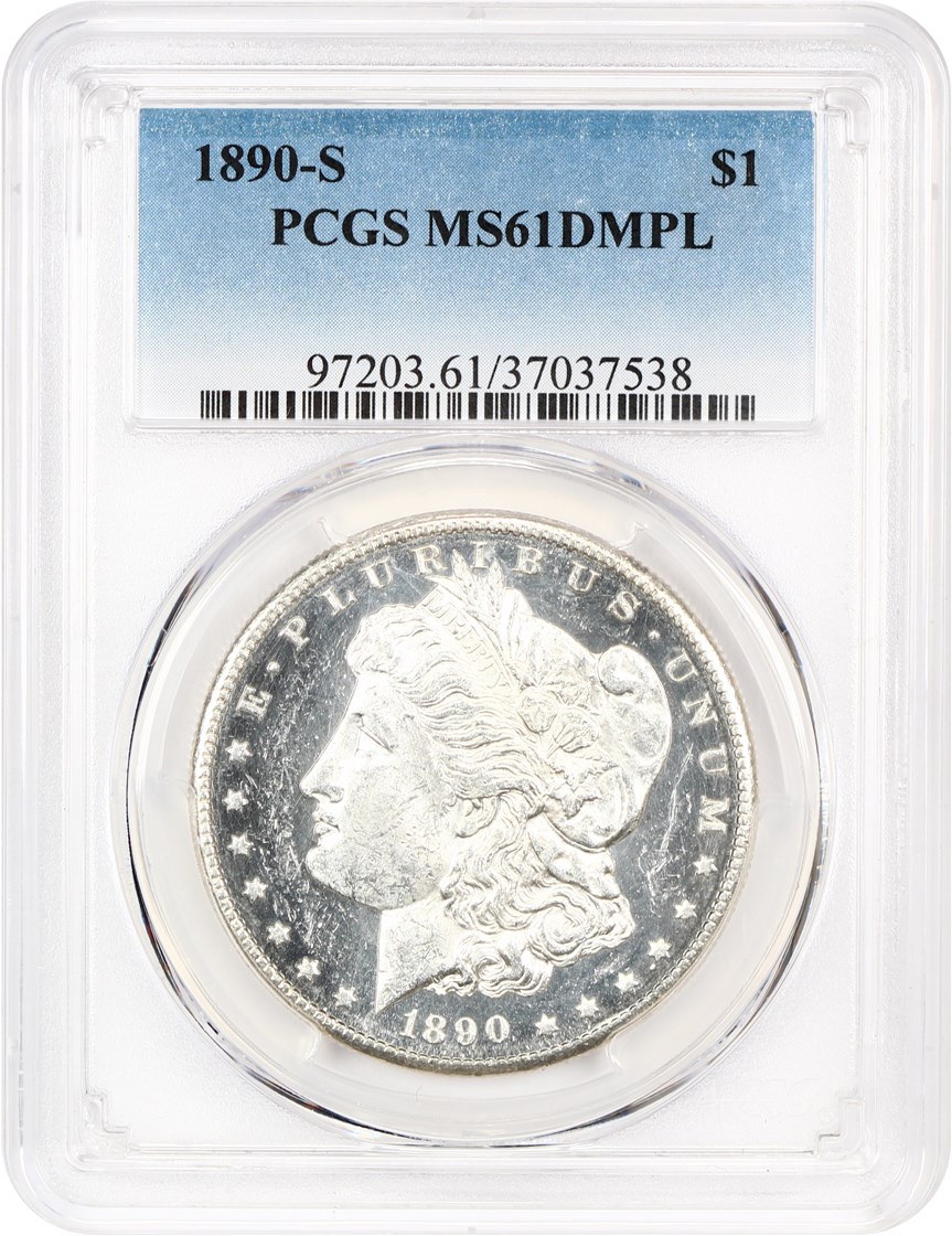 image for: 1890-S $1 PCGS MS61 DMPL