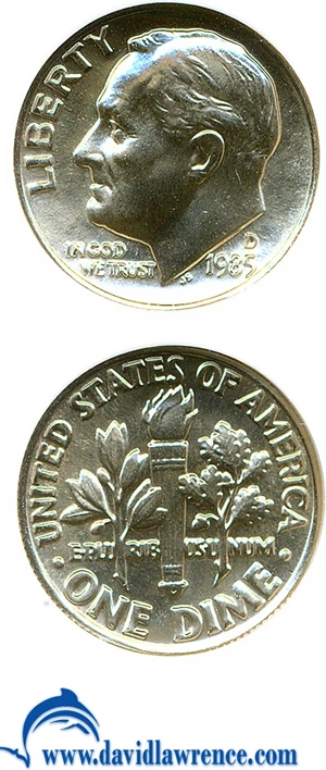 image for: 1985-D 10c NGC MS68