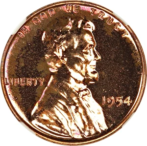 image for: 1954 1c NGC Proof 65 RB
